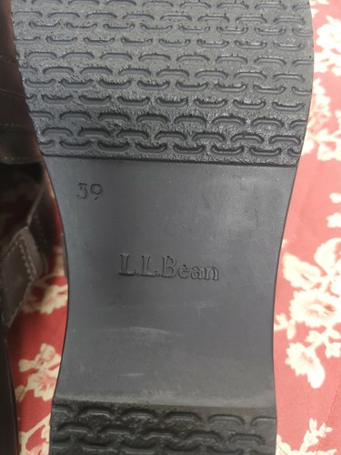 Women's LL Bean Brown Leather Slip On Clogs Mules Size 39 US 8 Made in BRAZIL - Picture 11 of 11