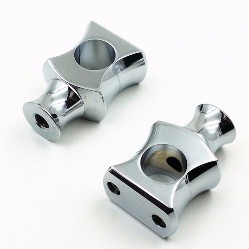 Chrome 1" Handlebar Riser For Honda Kawasaki Suzuki Yamaha CB VN VT XL Cruiser  - Imagen 2 de 5