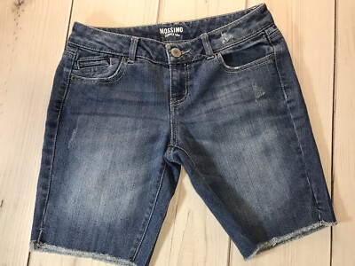 Mossimo Womens Cut Off Denim Shorts Stretch Size Mid Rise