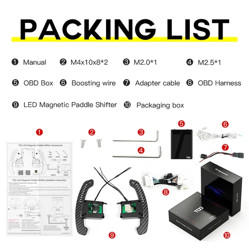 Carbon Fiber Steering Wheel Magnetic LED Paddle Shifter for Mustang GT 2015-2023 - Picture 11 of 11