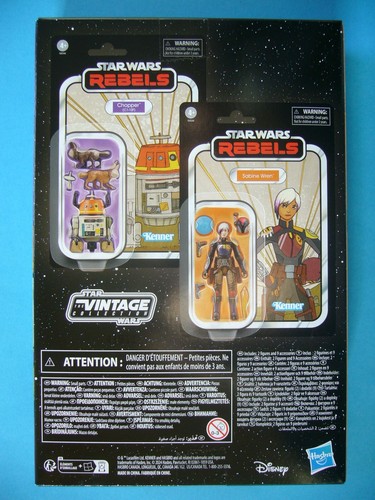 STAR WARS 3.75" VINTAGE COLLECTION EXCLUSIVE - SABINE WREN & CHOPPER 2-PACK MIB - Picture 2 of 5