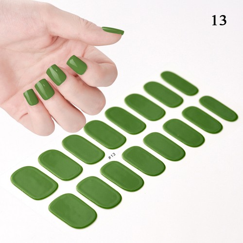 16 Streifen halbgehärtete Gel Nagelsticker UV Lampe erforderlich Gel Wraps Maniküre zum Selbermachen! - Bild 37 von 149