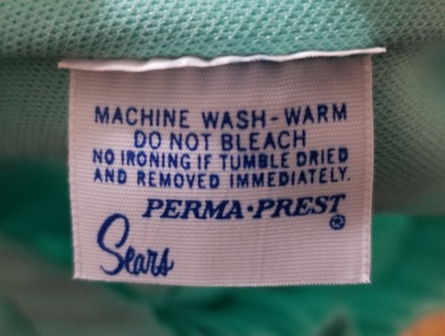 NOS Vintage 1970 SEARS Floral Pant Set Women 2 Pc Aqua Green Polyester Knit READ - Picture 10 of 12