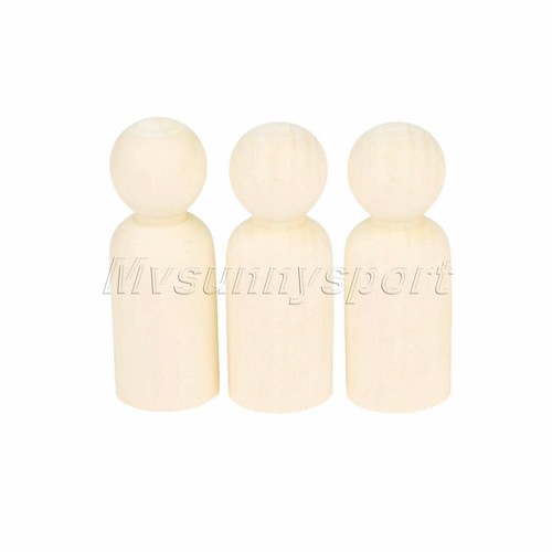 10Pcs/50Pcs 6.5cm Peg Dolls Natural DIY Ready For Paint Wooden Dolls Parts - Picture 9 of 12