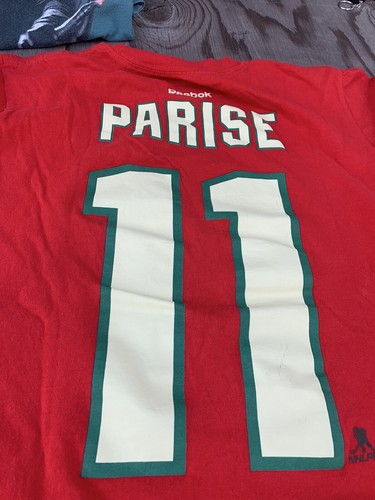 Minnesota Wild Zach Parise #11 NHL Hockey Reebok T-shirt Sz Medium Med - Picture 12 of 12