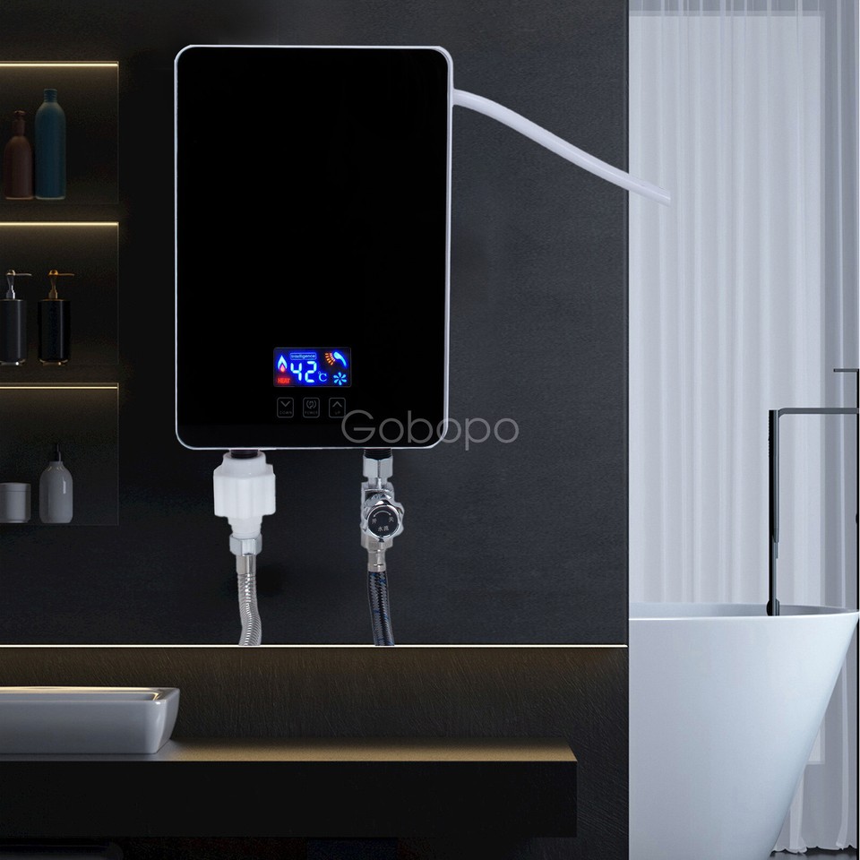 Tankless Electric Instant Hot Water Heater Shower Kit Caravan Camper