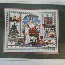 NEW Christmas NIP SEALED BUCILLA SANTA CHECKING HIS LIST Cross Stitch KIT 82851