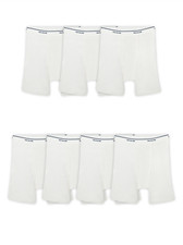 Fruit Of The Loom Mens Coolzone Fly White Boxer Briefs 7 Pack
