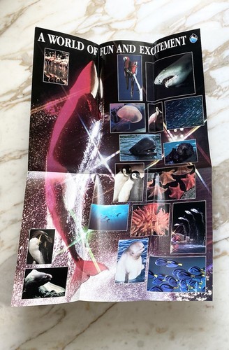 Vintage 1989 Sea World California CA Theme Park Brochure Advertisement Shamu - 第 3/5 張圖片