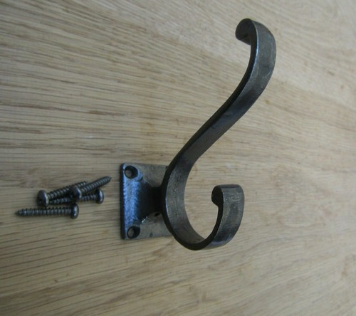 SOLID CAST IRON Rustic vintage old traditional victorian retro hat & coat hooks - Picture 16 of 174