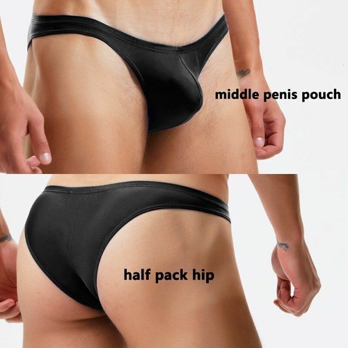 Herren Schwarz Sexy Tanga Niedrige Taille Badeanzug Gay Triangel Slip Bikini Badeanzug @ - Bild 19 von 43