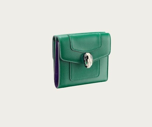 BVLGARI Serpenti, Forever Compact Wallet Emerald Green Retail $640 Ref:  281382 | eBay