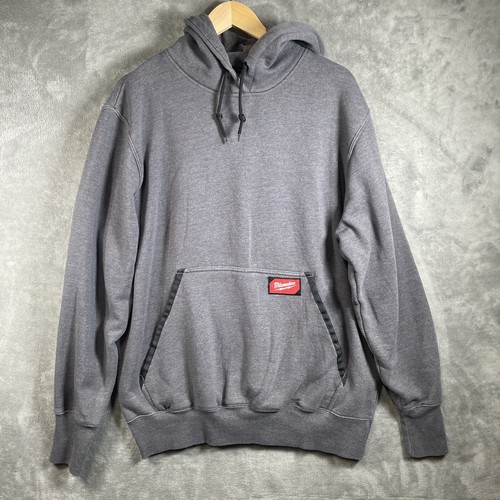 Milwaukee Hoodie Men's Medium Gray Pullover Sweatshirt Durable Workwear - Picture 13 of 19