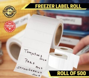 500PCS Easy Stick Freezer Food Labels Roll Kitchen Self-Adhesive sticker 6*4cm | eBay