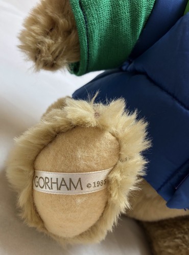 Vintage 1985 Gorham Scotty Skibear Skiing Plush Stuffed Jointed Teddy Bear W/Tag - Picture 2 of 7