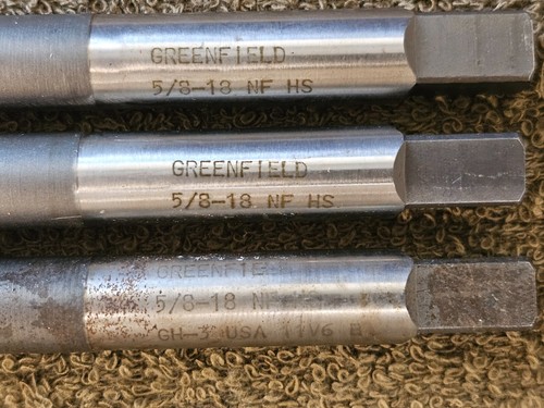 3 GTD Greenfield 5/8-18 NF GH3 HS Straight 4 Fl Tapered Plug Thread Bottom Tap - Bild 2 von 10