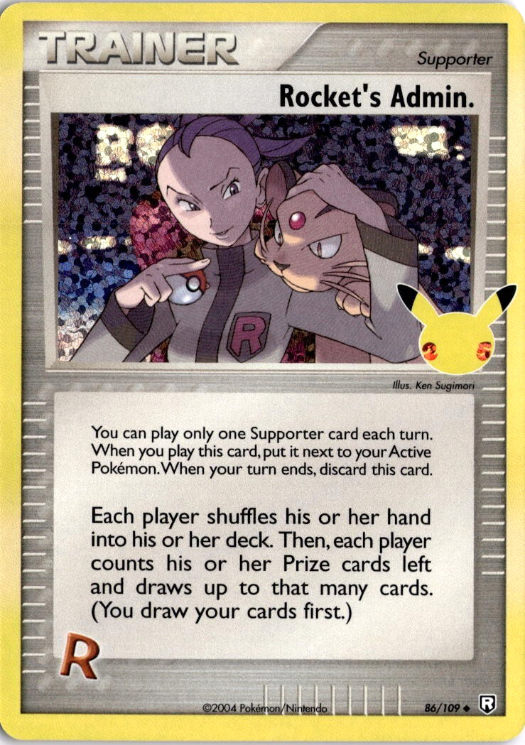 Rocket's Admin - 86/109 - Pokemon Celebrations Classic Collection Holo Rare NM