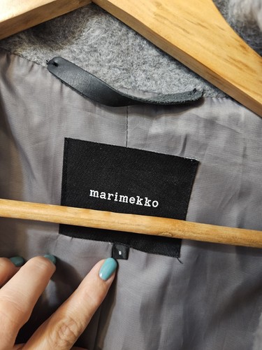 Marimekko Mollis Coat S Oversized Grey48 %Wool36 % Mohair 18 % Poliamid 000386 - Picture 2 of 24
