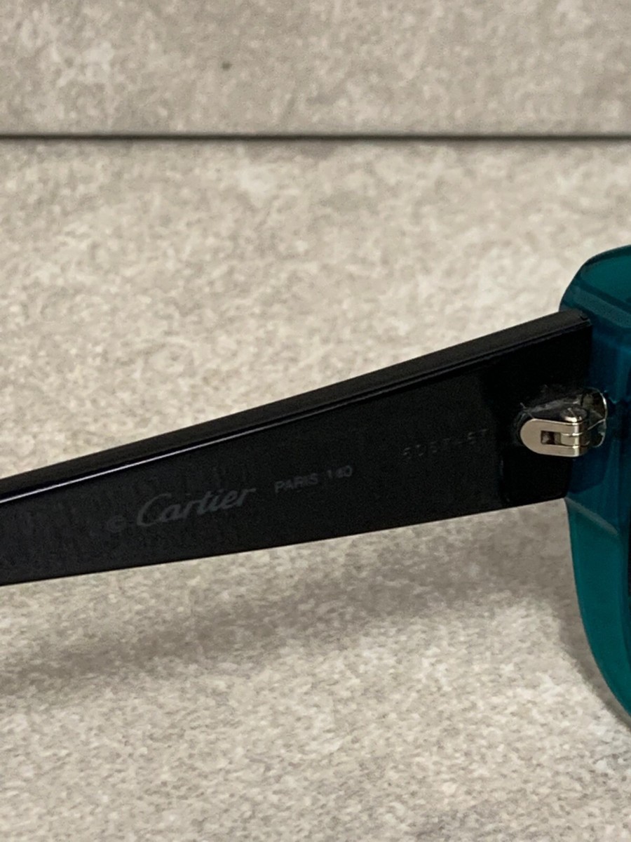 Cartier Paris 140 Handmade in France Blue Sunglasses | eBay