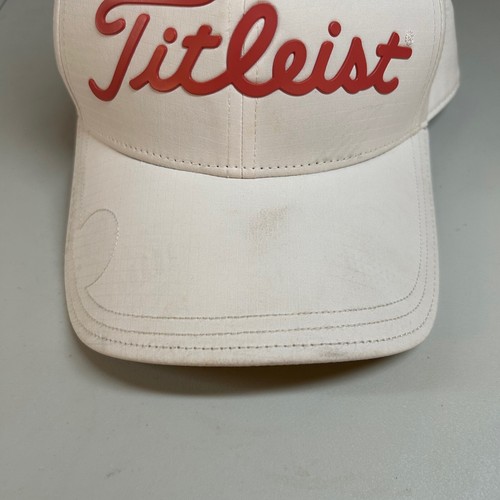 Titleist Cappello da golf regolabile bianco rosso/rosa logo cinturino berretto posteriore adulto - Foto 2 di 9