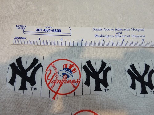 Apliques de tela de algodón de béisbol de los Yankees de Nueva York - Imagen 2 de 3