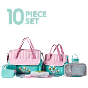Details About 10 Pcs Baby Changing Diaper Ny Bag Bee Mother Handbag Multi Functional Set