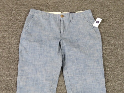 Gap Slacks Pants Womens 2 Blue Cuffed Flat Front Ankle New - Picture 2 of 13