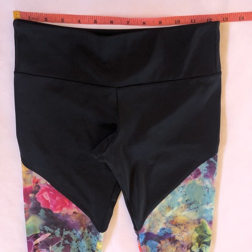 Onzie Leggings Pantalones Púrpura Negro Floral Ajustado Extra Pequeño Para Mujer - Imagen 3 de 10