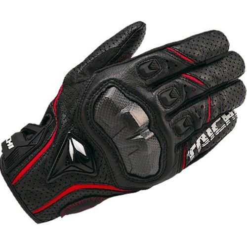 RS Taichi RST390 Mens Perforated leather Motorcycle Mesh Gloves Black Red White - Bild 12 von 13