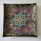 Y2K Glass Tray- Reverse Decoupage-Maximalist-Candle Tray-Plant Tray 