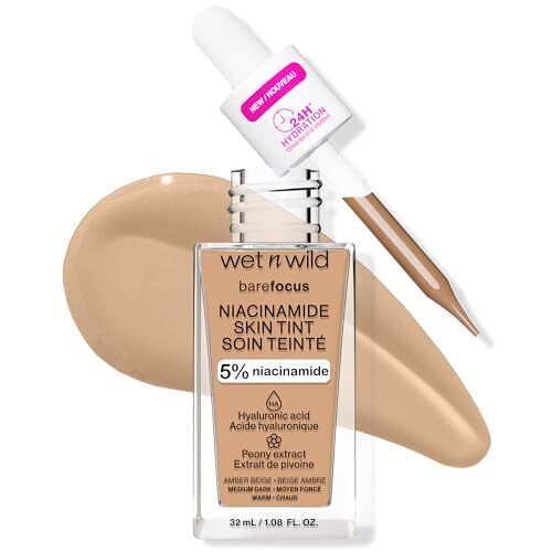 wet n wild Bare Focus Skin Tint 5% Niacinamide Enriched Buildable Sheer Light...