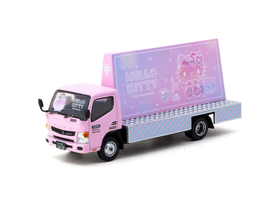 1:64 Mitsubishi Fuso Canter Truck -- Hello Kitty Billboard -- Tarmac Works - Image 3 of 3