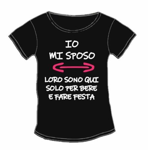 MAGLIETTA T-SHIRT ADDIO AL NUBILATO Sposa Matrimonio PARTY Festa - Foto 5 di 10