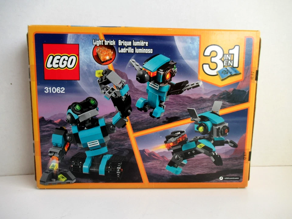 Retired LEGO 31062 Creator 3 in 1 Robo Explorer New Box - Image 2 of 2