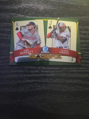 2022 Bowman Chrome Draft Blackjack #5 Jake Bennett / Elijah Green NATIONALS 