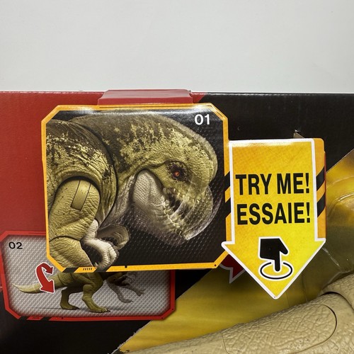 Mattel Jurassic World Rebirth Distortus Rex Rumble N Rampage, 22 pulgadas, 2 ataques - Imagen 4 de 10