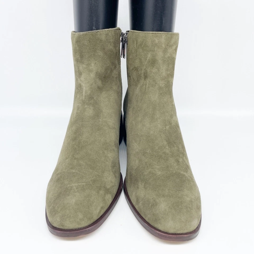 Botines Vince Camuto para mujer Jerlindi verde gamuza cremallera verde oliva talla 7,5 M Foto 2 de 4
