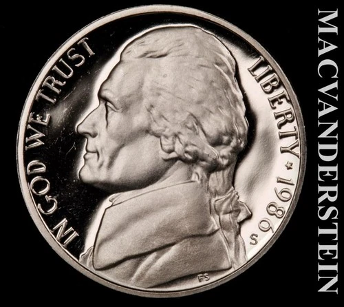 1986-S Jefferson Nickel Proof — photo from another recent sale