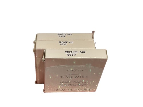 3- Mary Kay Timewise Dual Coverage Powder Foundation - Bronze 607 #8930 + CASE - Picture 3 of 7