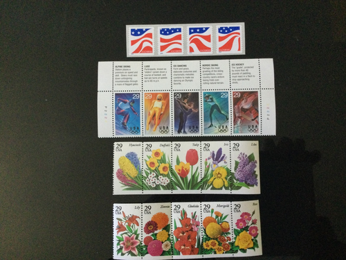 US Stamp 4 Strips $7.27 MNH