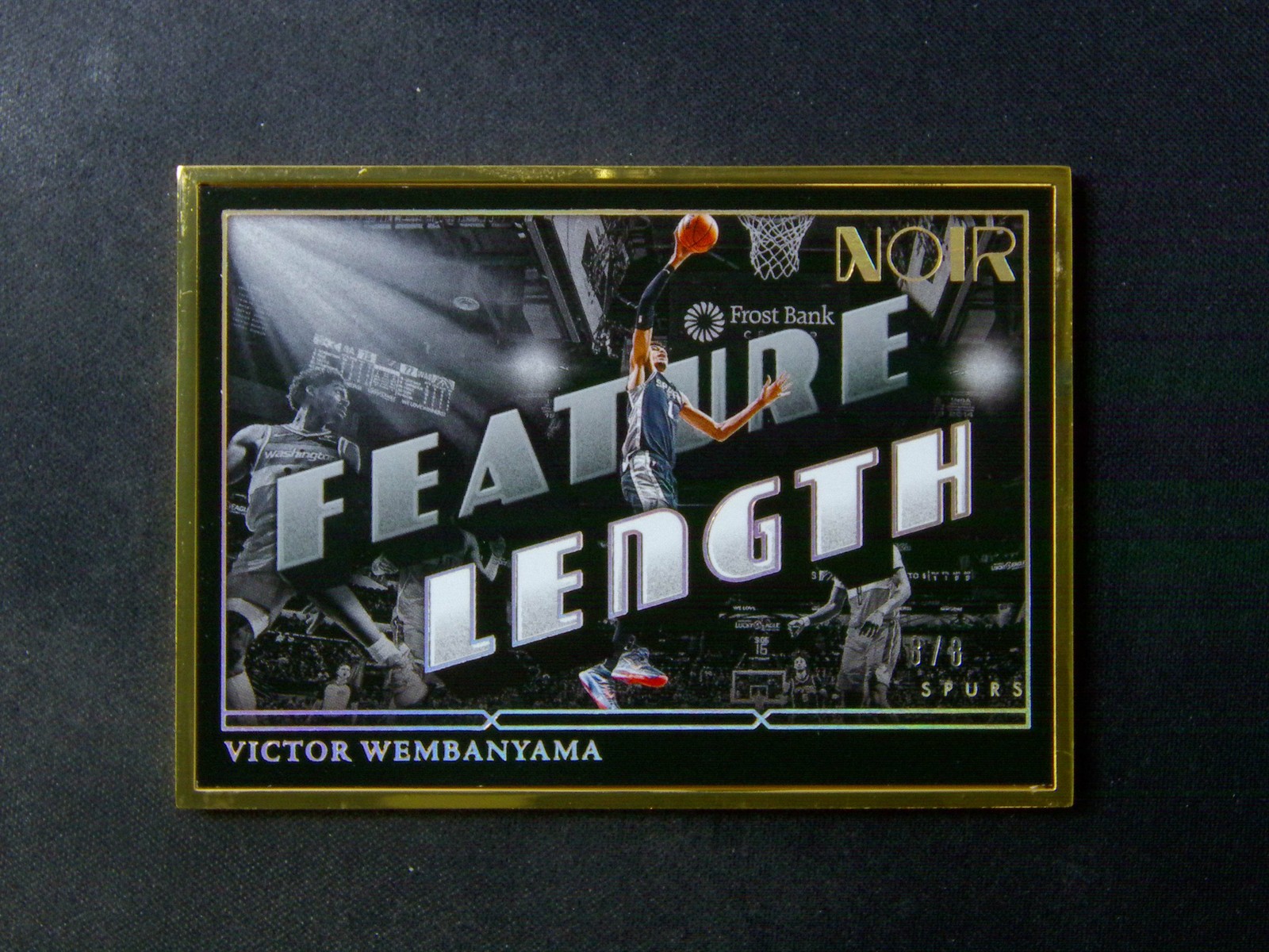 2024-25 Noir Victor Wembanyama #258 Feature Length Metal Frame Holo Gold 8/8≈1/1
