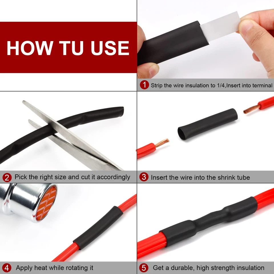 2:1 Rapporto 1-3/16" (30 Mm) Guaina Termorestringente Rotolo Da 3,3 Piedi (1 M D - Immagine 4 di 4