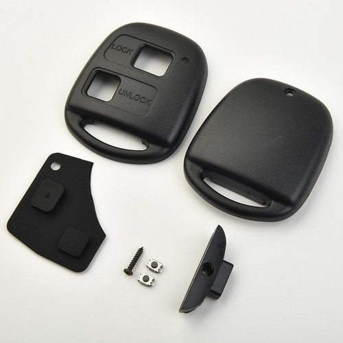 2 Button Remote Car Key Fob Case Shell For Toyota-Yaris-Corolla-Prado-Tarago UK - Picture 2 of 17