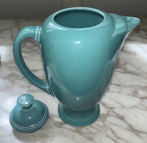 VTG Fiesta Turquiose By Homer Laughlin MINT Coffee Pot And Lid - Picture 6 of 8