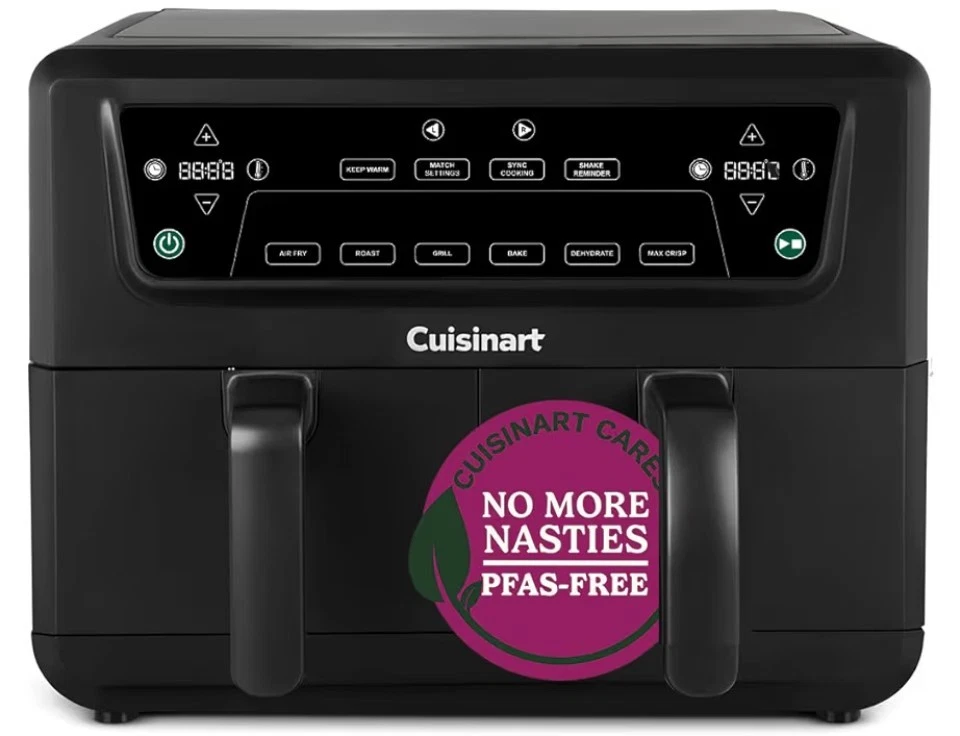 Cuisinart XXL10.4L Air Fryer with 2 x 5.2L Drawers PFAS Free ⭐ New 🚚 Free post
Opens in a new windo