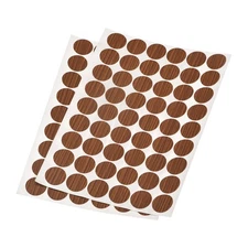 21mm Dia PVC Self Adhesive Screw Hole Cover Stickers Brown 4 Sheet/216pcs