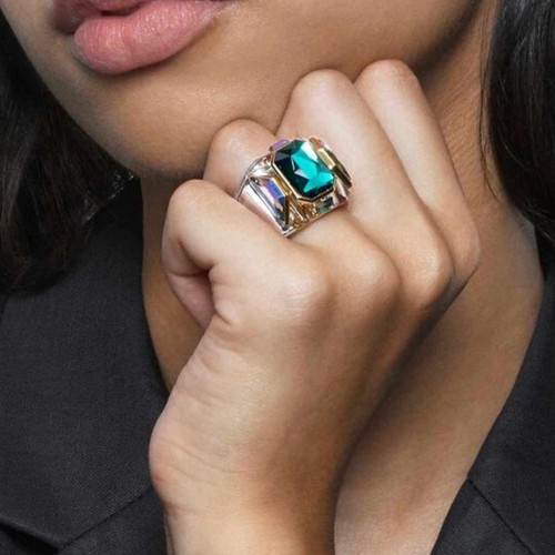 Swarovski Chroma cocktail ring Green, Gold-tone plated EUR 60 USA 9 - Picture 11 of 12