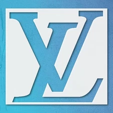 Iconic Overlapping Letters Logo Design Wall Art Reusable Stencil - StencilAir