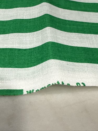 Vintage Green & White Striped Wamsutta Fabric 44" by 25" - Picture 3 of 5