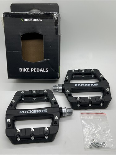 Rock Bros RockBros Ligero Bicicleta de Montaña Pedales Bicicleta BMX MTB Negro 9/16" - Imagen 3 de 3